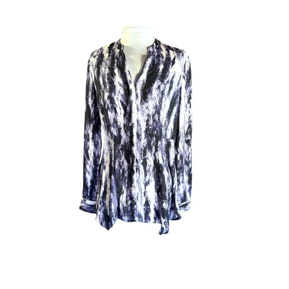 Simply Vera Vera Wang Tops - Simply Vera Vera Wang Long Sleeve Button Down Purple White Women Size Small